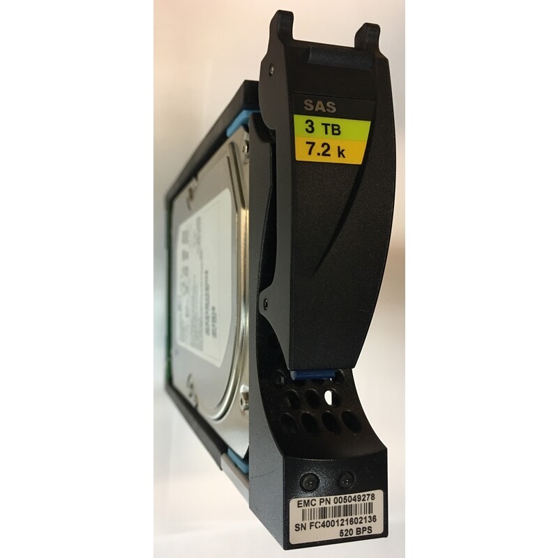 005049278 - EMC 3TB 7200 RPM SAS 3.5" HDD for VNX5100, 5200, 5300, 5400, 5500...
