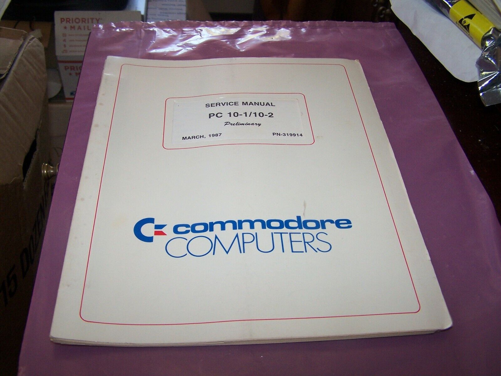 Computer Computers Service Manual PC 10-1/10-2 Preliminary March 1987 PN-319914