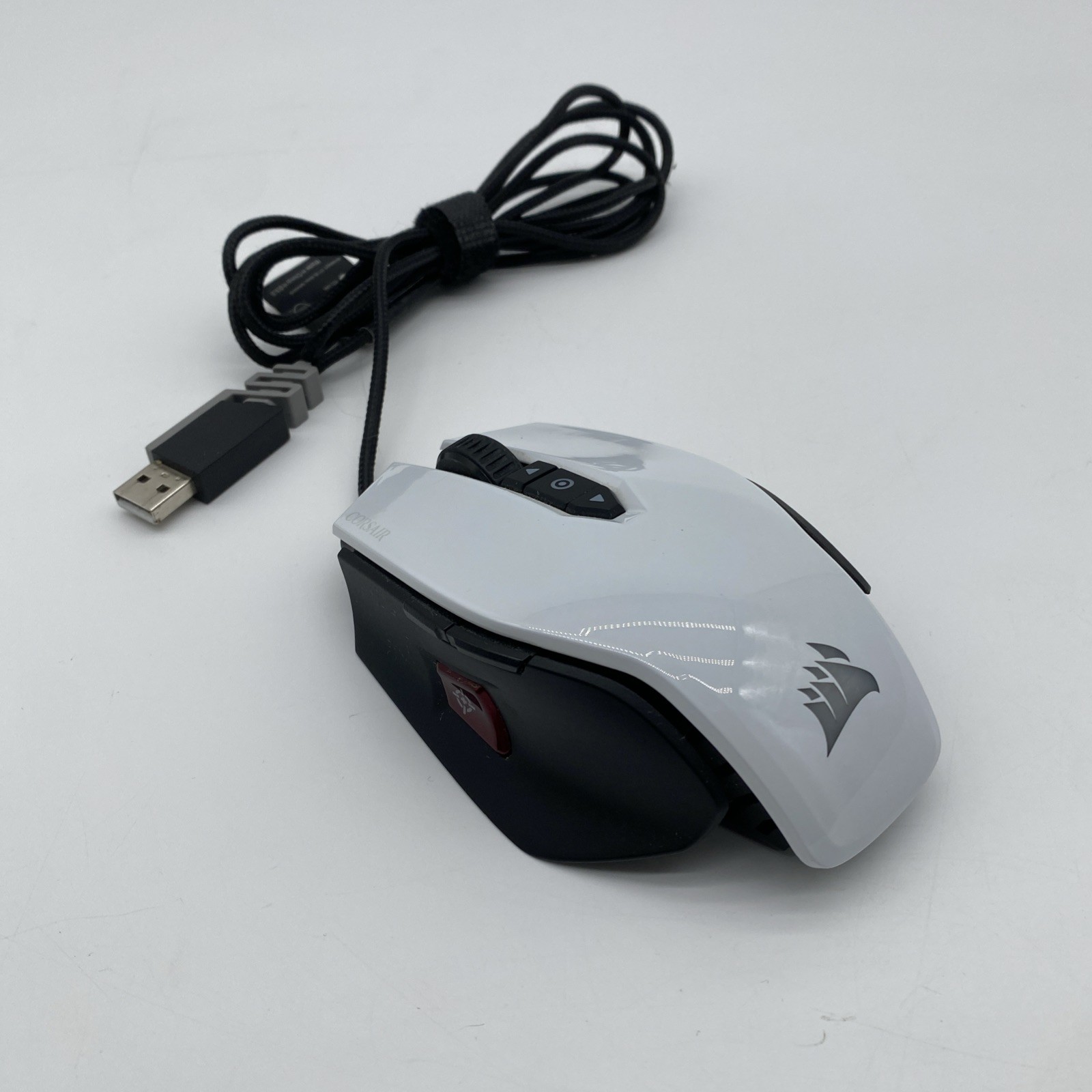 Corsair M65 Pro Gaming Mouse 12000 DPI Optical Tunable Backlit RGB White Clean