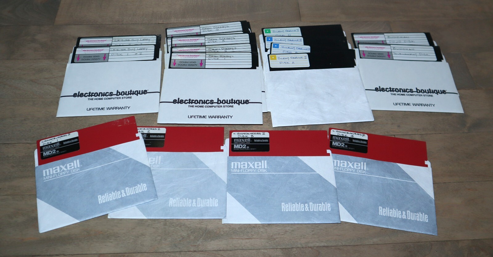 5.25" Floppy Disk Games | *Vintage* Ghostbusters II Leisure Suit Larry BUDOKAN +