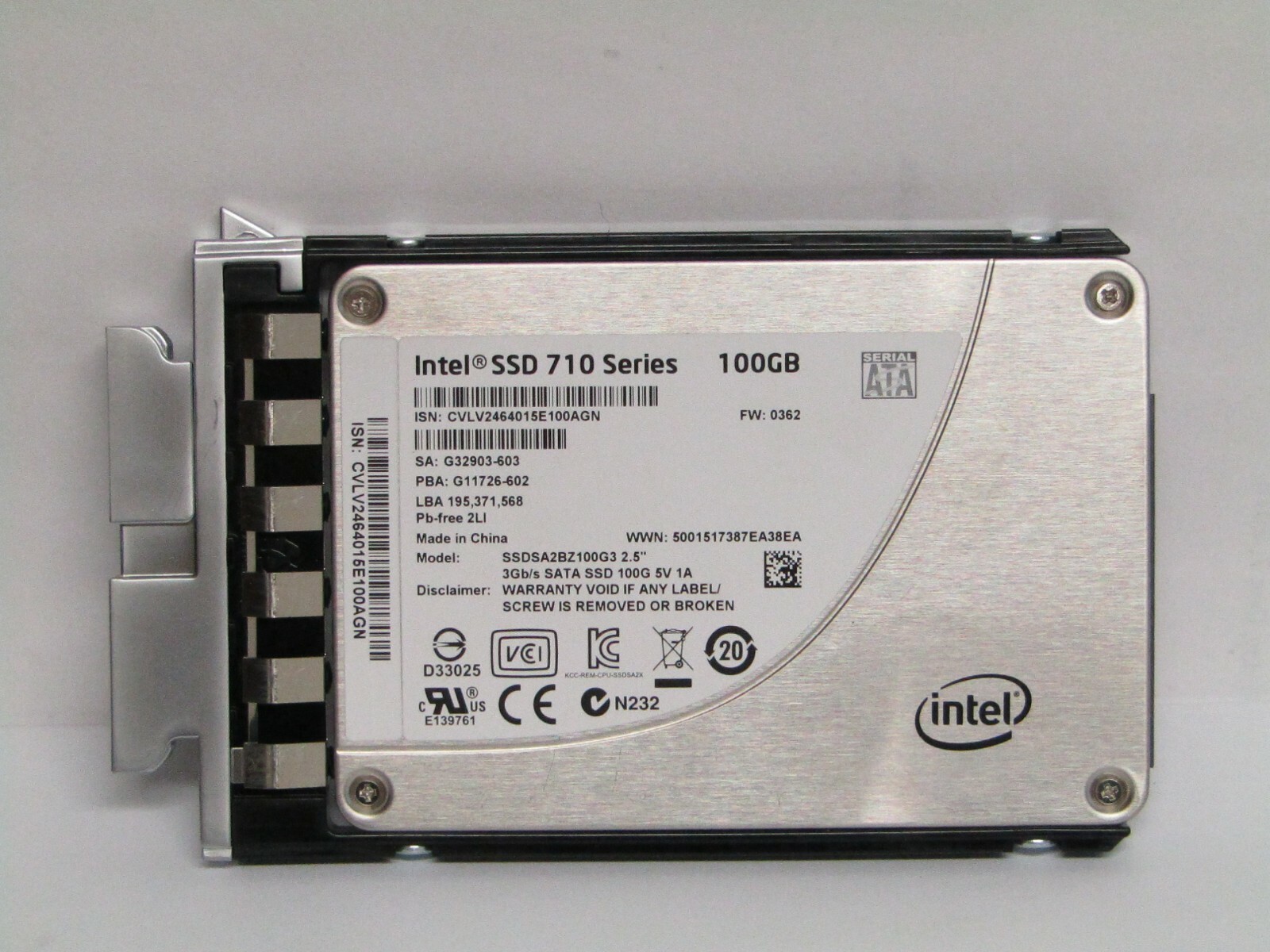 CISCO UCS-SSD100GI1F105 INTEL 100GB 2.5" 7mm SATA SSD 710 1YR WARRANTY