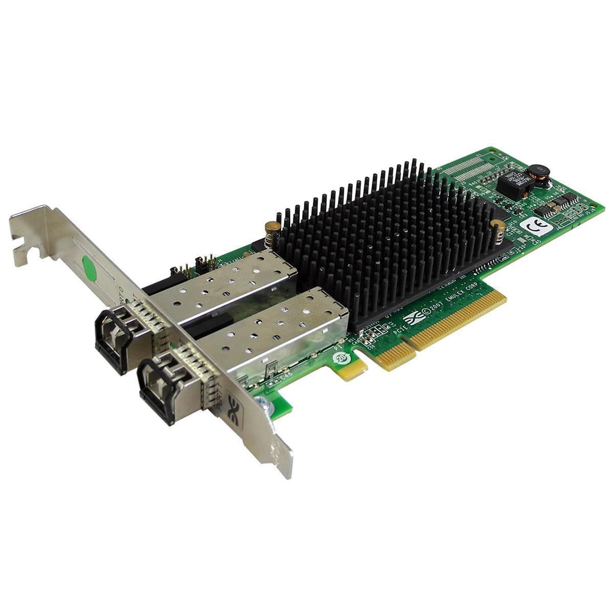 IBM 577D LPE12002 Dual 8Gb/s FC Server Adapter 10N9824 + 2x 8Gb SFP+ 