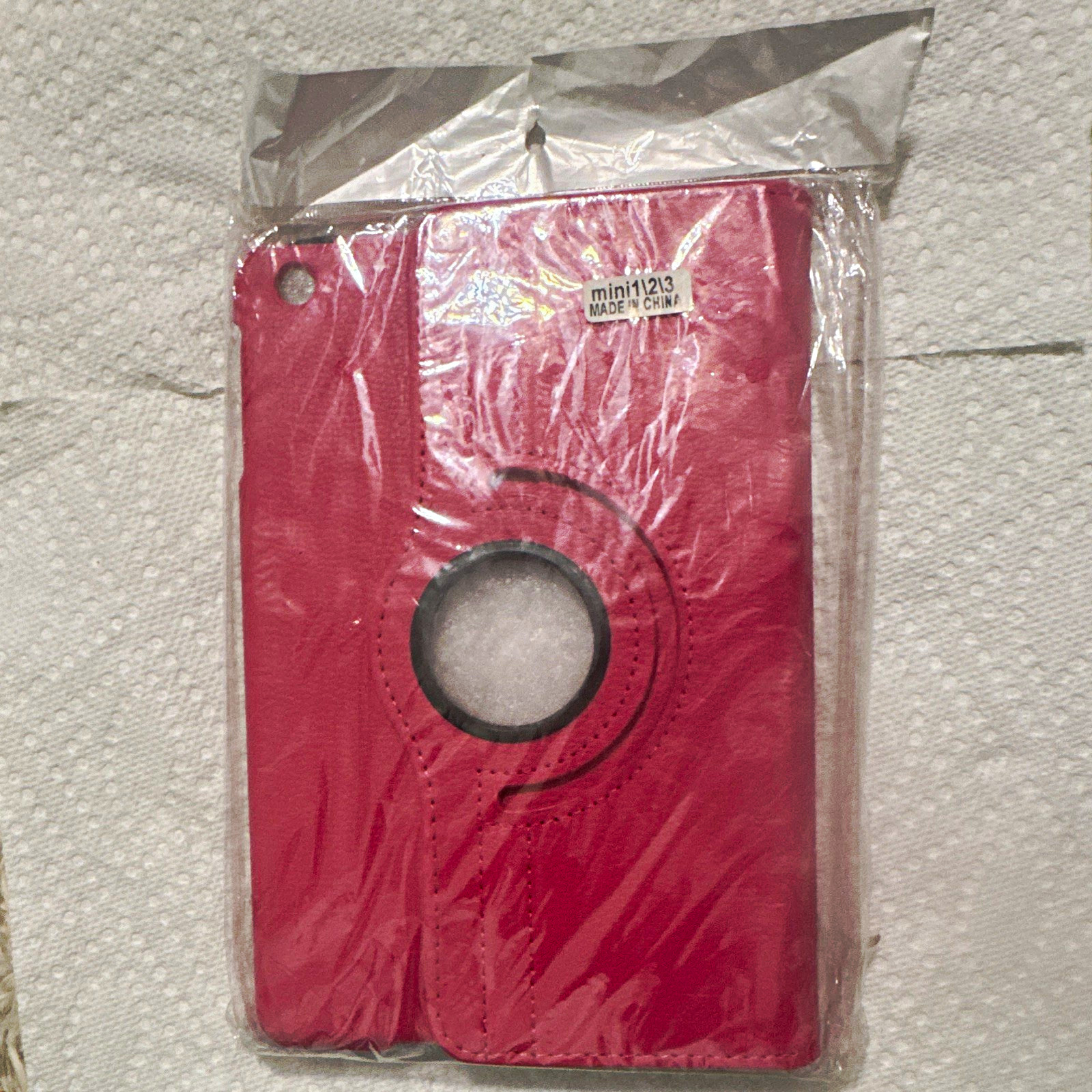 Pink Rotating Synthetic Leather Case For Apple iPad mini 1/2/3 7.9 in