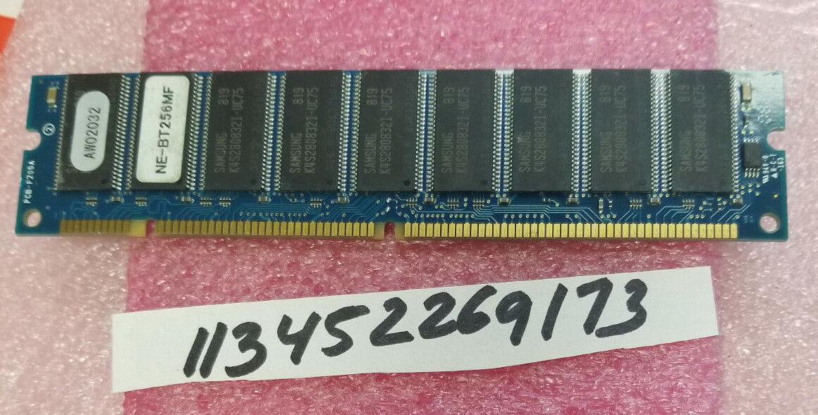 1PCS OF 256MB SDRAM SDR SD MEMORY RAM PC133  168PIN ECC NON-REG DIMM 16X8 