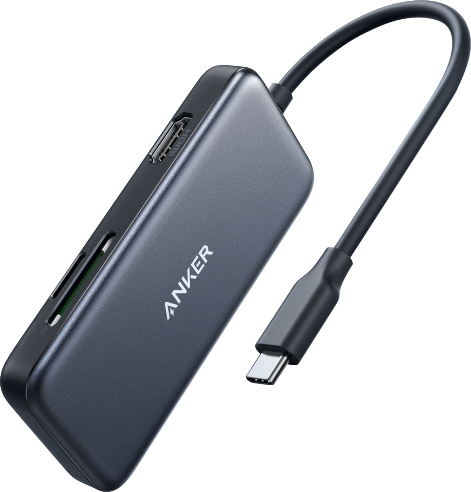 Anker USB-C Media Hub Adapter 5-in-1 4K HDMI SD Card Reader for MacBook/Tablets