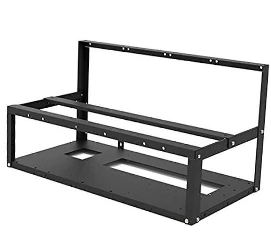 8GPU Mining Rig Frame, Steel Open Air Miner Mining Computer Frame Rig Case for