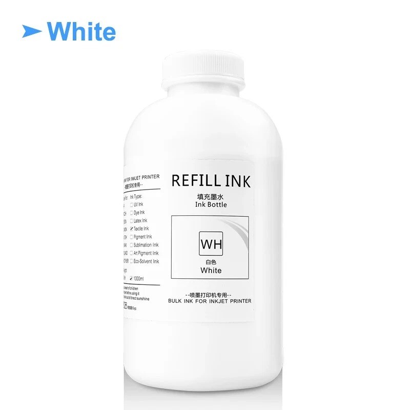 1000ML  White With dtg Ink for Epson F3050 1390 1400 1410 Printer