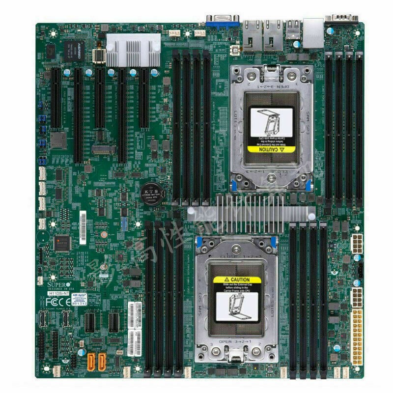 Supermicro H11DSi-NT REV2.0 Dual Socket SP3 DDR4 Motherboard 10 Gigabit Ethernet