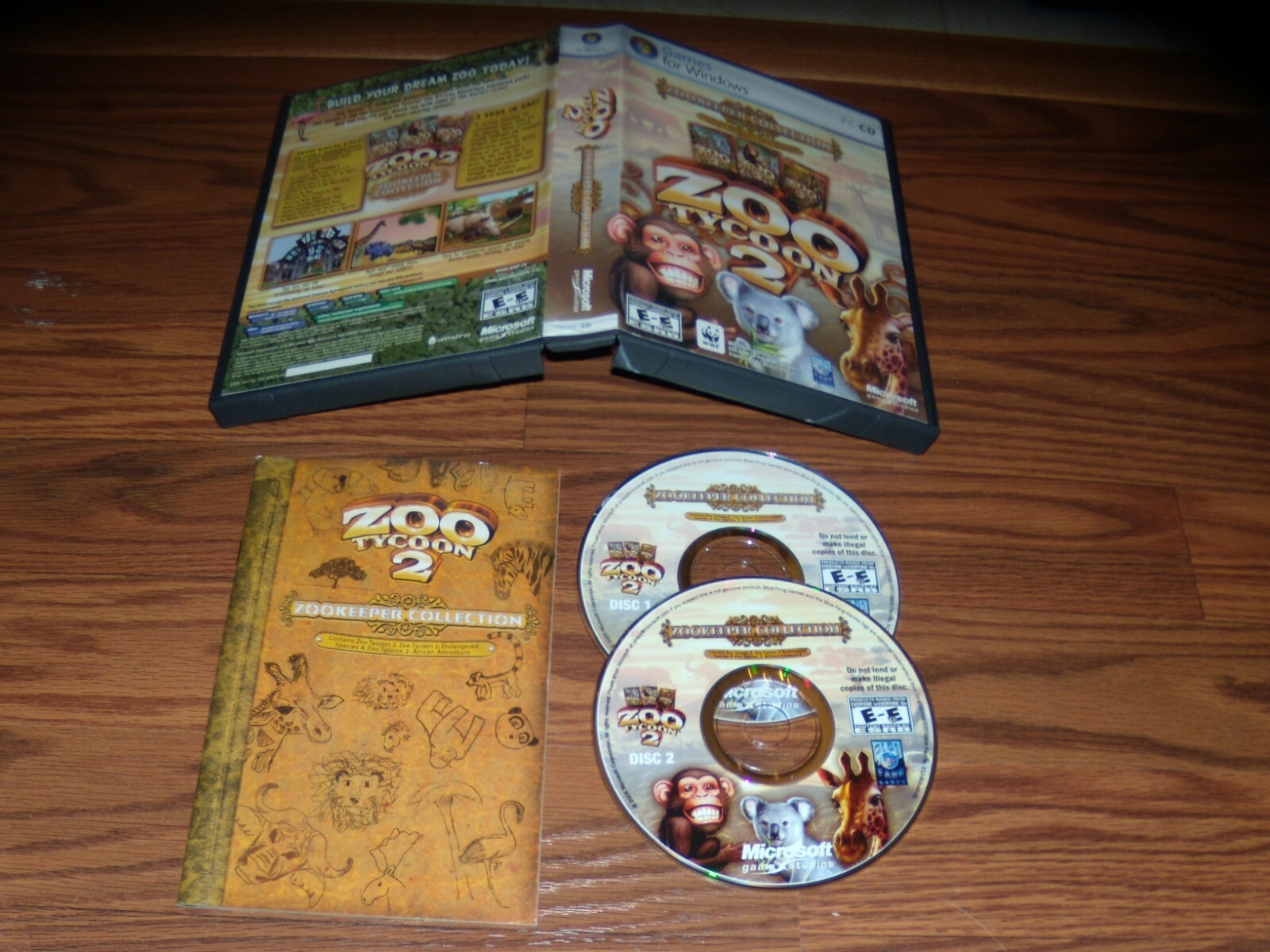 Zookeeper Collection Zoo Tycoon 2 (PC, 2006) CD-ROM Game with case and manual 