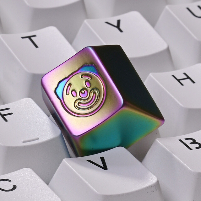 King Of The Clowns All Metal Artisan Keycap For Mechanical Keyboard Emoji