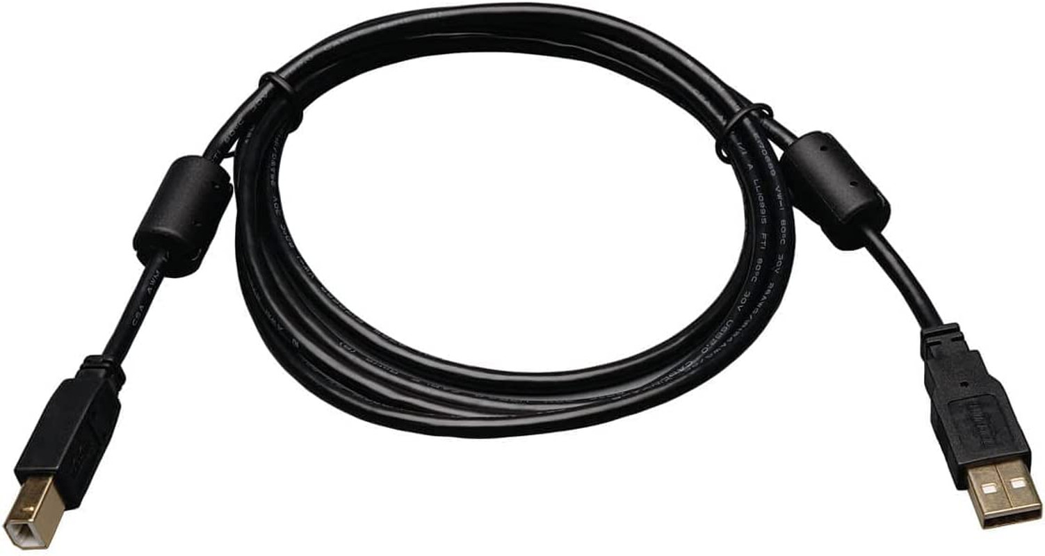 Tripp Lite USB 2.0 A/B Gold Device Cable with Ferrite Chokes 6'