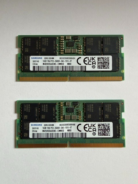 New Samsung DDR5 SODIMM 16GB 1Rx8 PC5-5600B-SA0-1010-XT Laptop Memory RAM