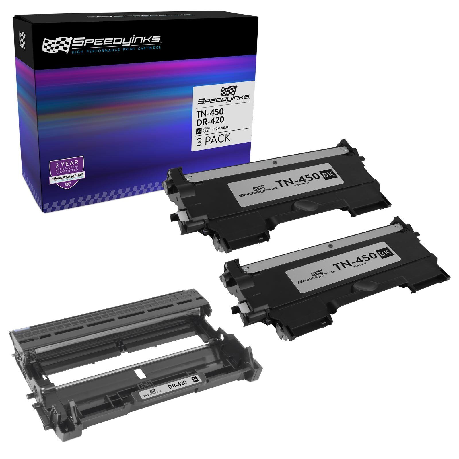 For Brother 1x DR420 2x TN450 Drum/Toner DCP-7060D 7065DN 2130 2132 2220 2230