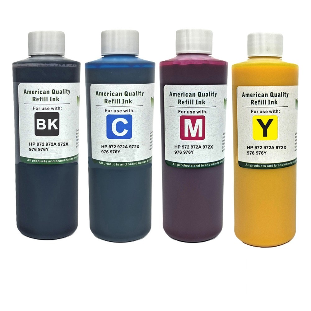 Ink Refill Kit Pigment Ink BKCMY for HP 972 972A 972X 976 976Y-Premium Ink-Set 4