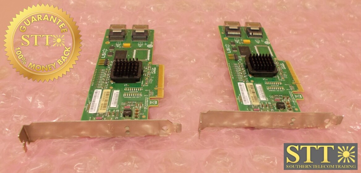 SAS3081E-R LSI 500605B 3GB/S RAID STORAGE CONTROLLER SAS/SATA (LOT OF 2)