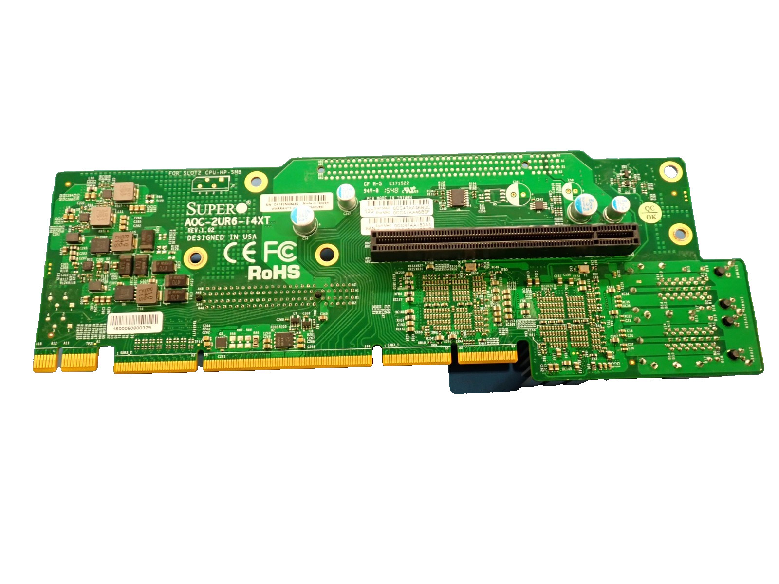 Supermicro AOC-2UR6-i4XT Ultra Riser Board 4-Ports PCI-E 3.0 x8
