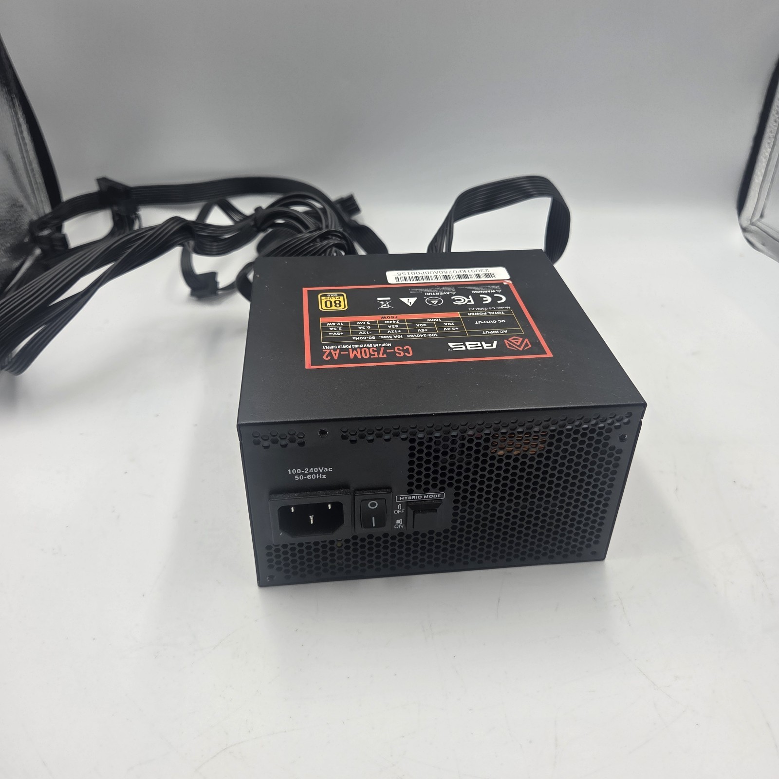 ABS CS-750M-A2 Modular Switching Power Supply for PC [750W / 80+ Gold]    07095