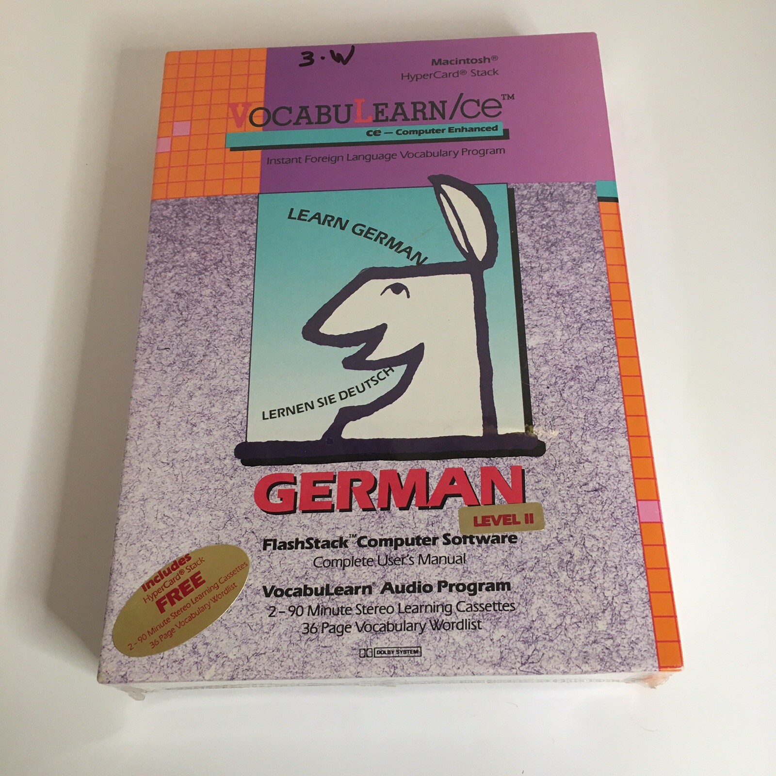 Vtg Vocabulearn CE German Level 2 NOS Computer Software Foreign Language Vocab 