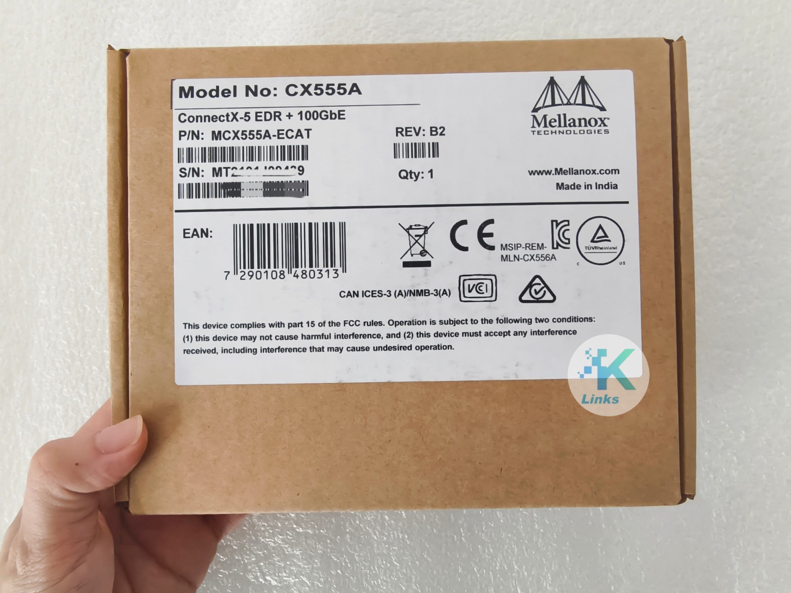 New Mellanox  MCX555A-ECAT ConnectX-5 100G PCI QSFP28 Nvidia CX555A Network Card
