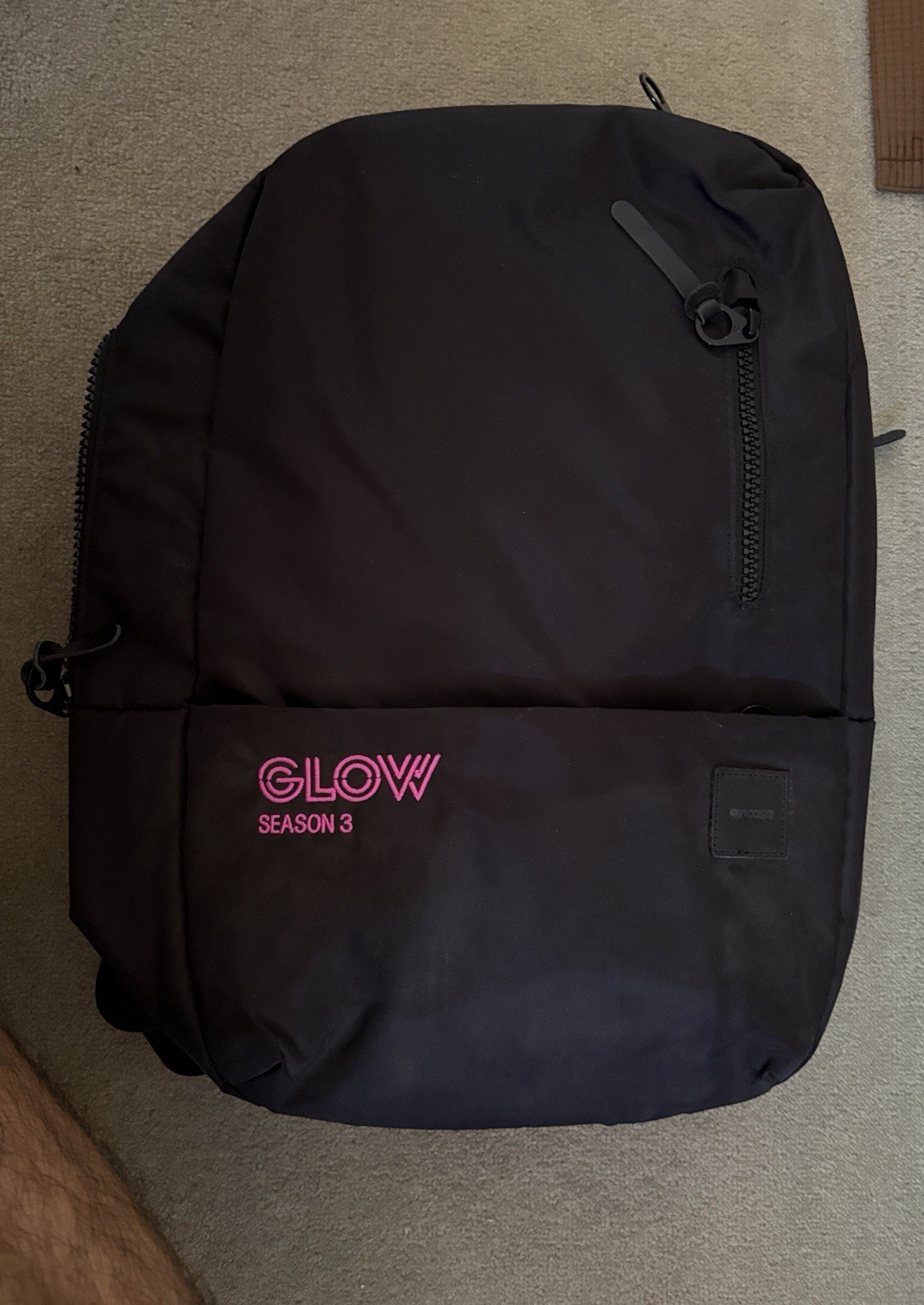 GLOW Embroidered Backpack INCASE. Black. 15” MacBook Friendly. NWT
