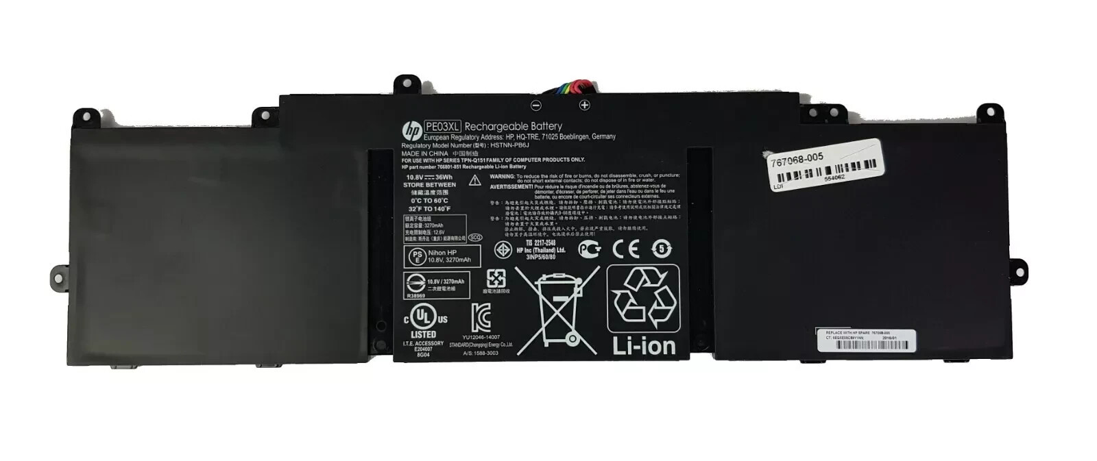 New Genuine PE03XL Battery For HP Chromebook 11 G3 G4 10.8V 36Wh 767068-005