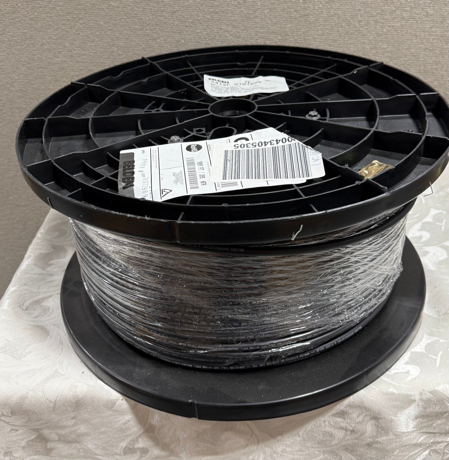 Belden 2413F 0101000 F/UTP Category 6+ Plenum Black 1000ft **New In Box**