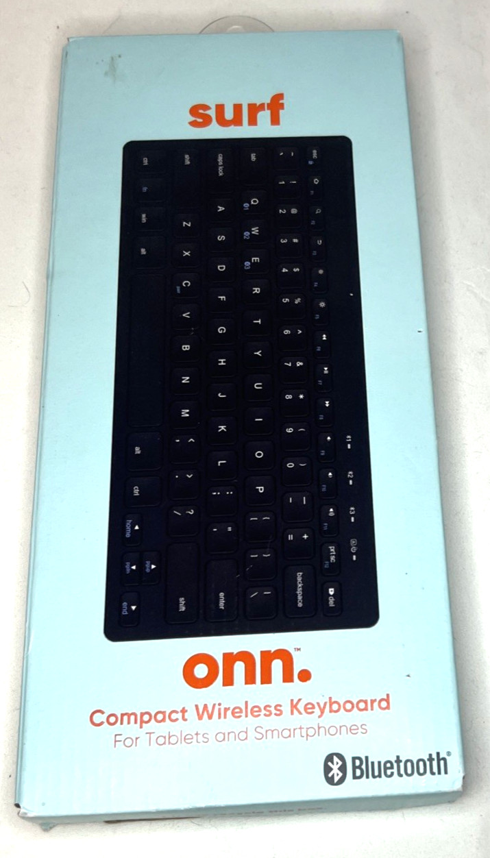 SURF ONN COMPACT WIRELESS Bluetooth KEYBOARD for Tablets Black TAAKYB100042338