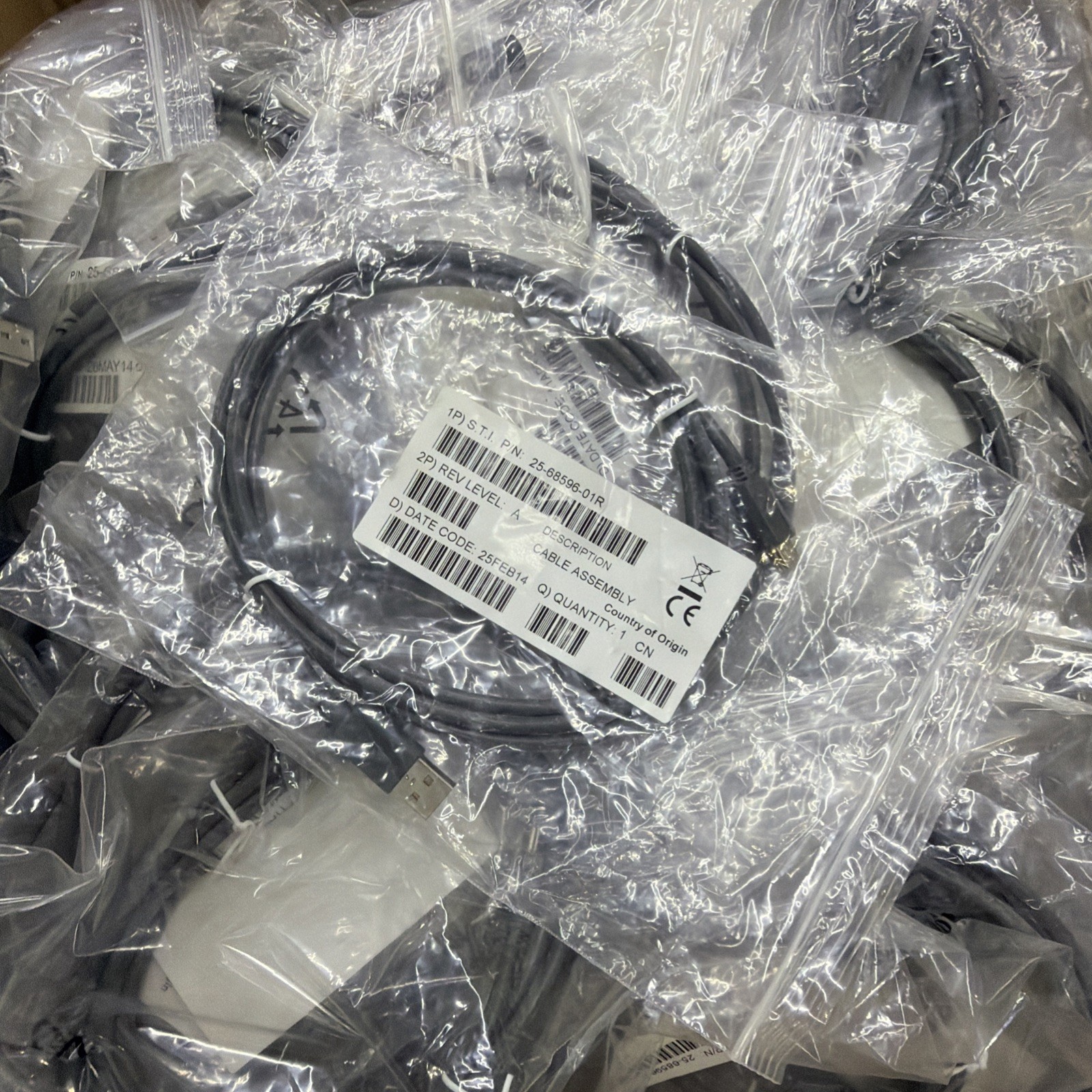 25x Symbol 25-68596-01R Client Cable USB Data Transfer MC1000 3000 3190 WT40XX