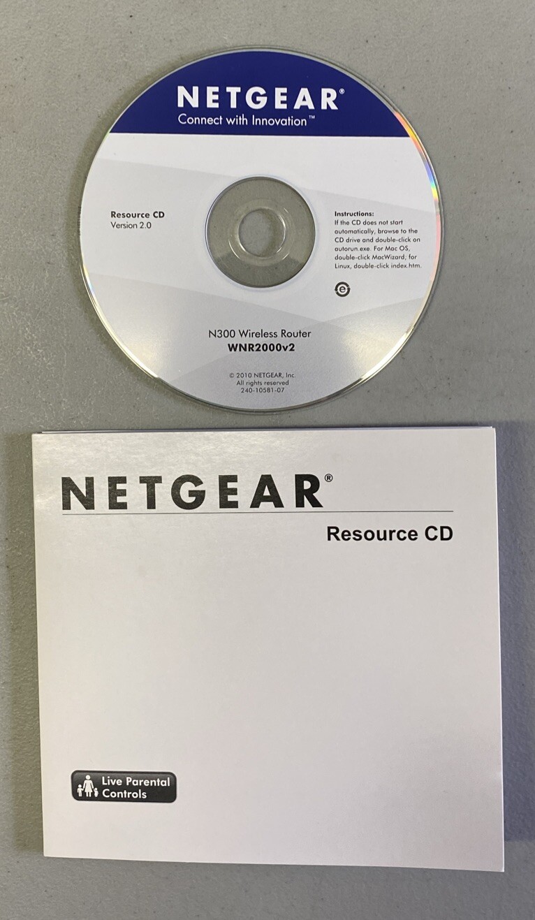 Genuine Netgear (WNR2000v2) Resource CD For Wireless-N 300 Router Only **READ** 