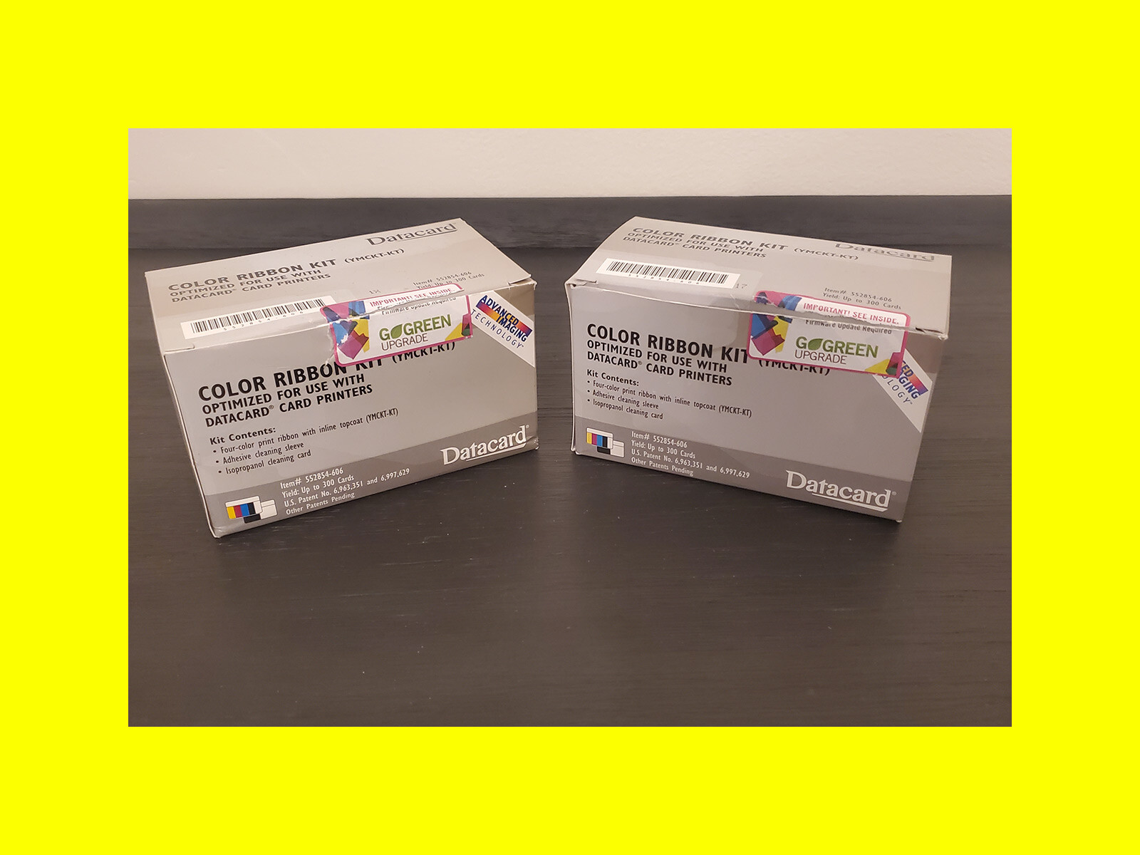 LOT of 2 NEW Datacard Color Ribbon Kit YMCKT-KT 552854-606 READ DESCRIPTION