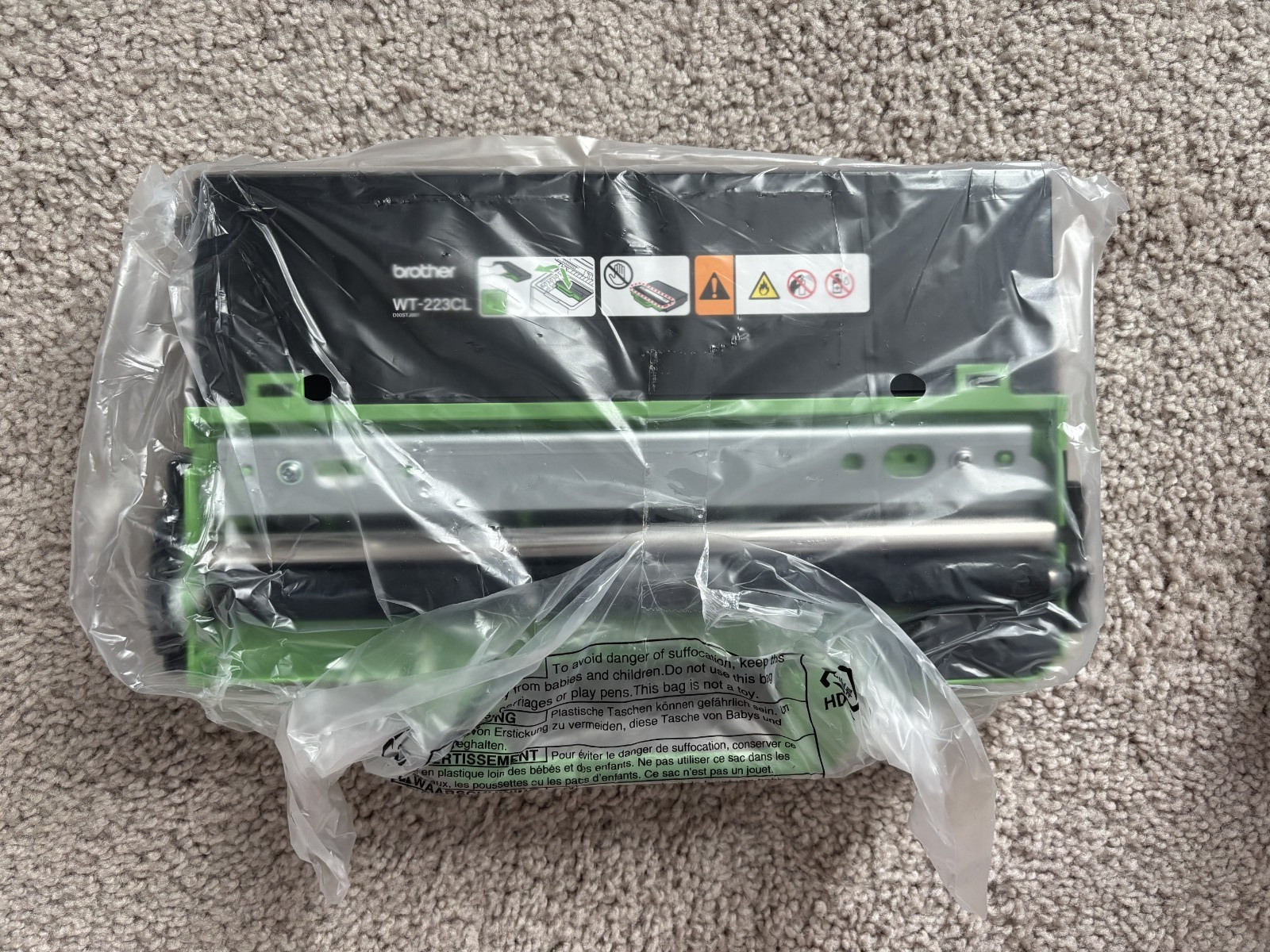 Brother Genuine Waste Toner Box Unit, WT223CL - Open Box