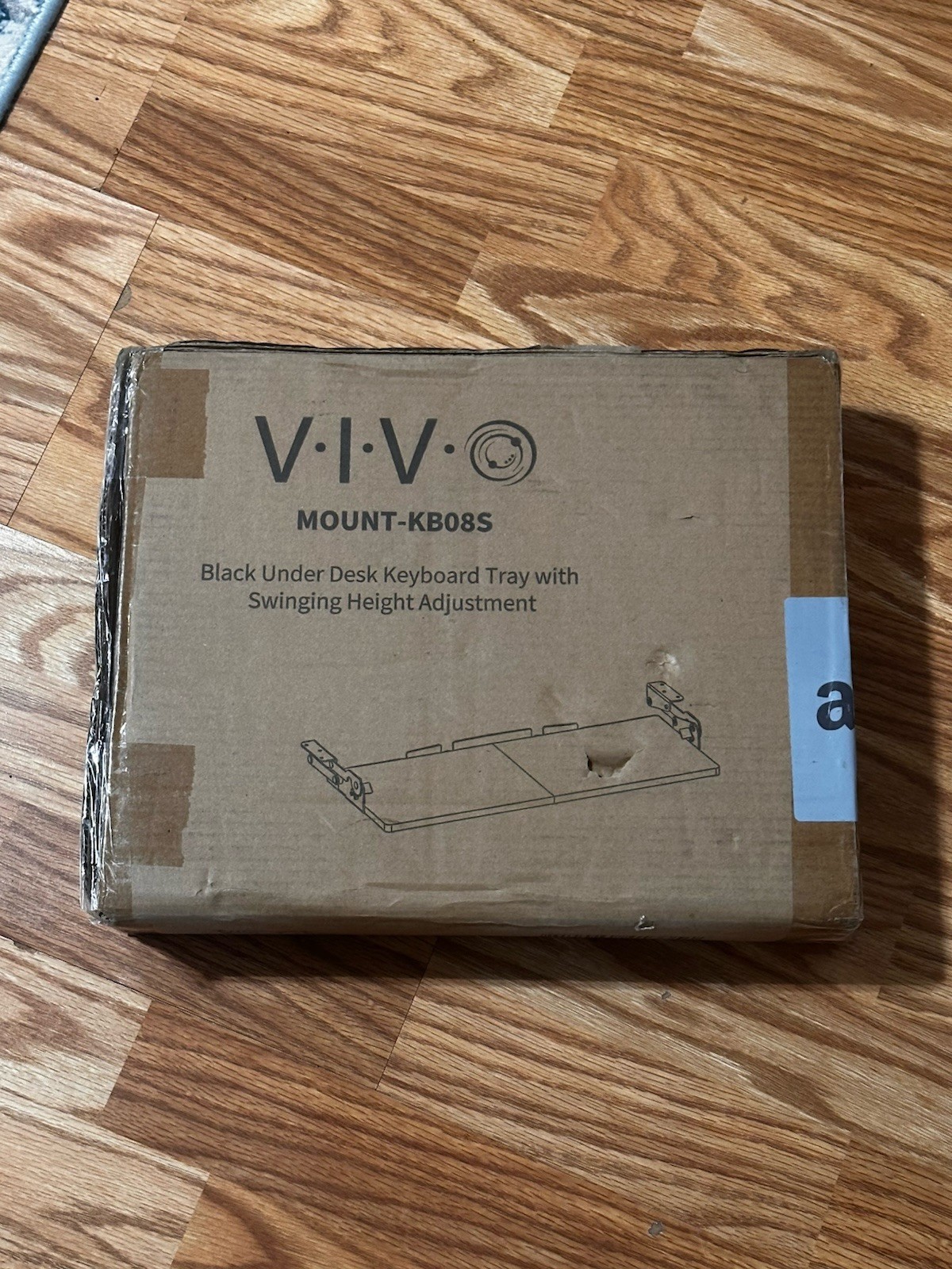 VIVO Black Extra Sturdy Under Desk Keyboard Tray with Swinging Height Adjustment