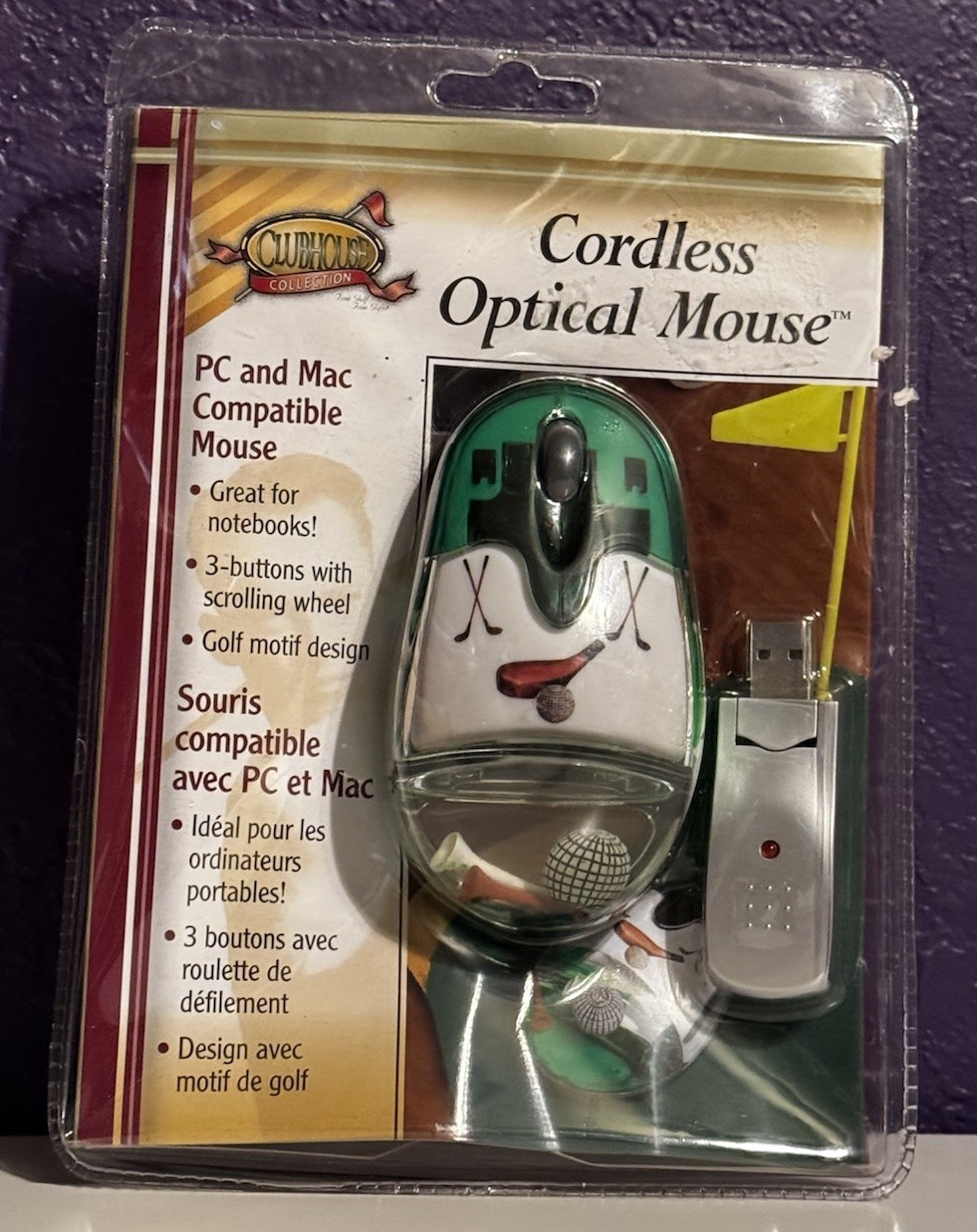 Vintage Aqua Golf Computer Mouse USB Wireless Golf Club ANGC Masters New Rare