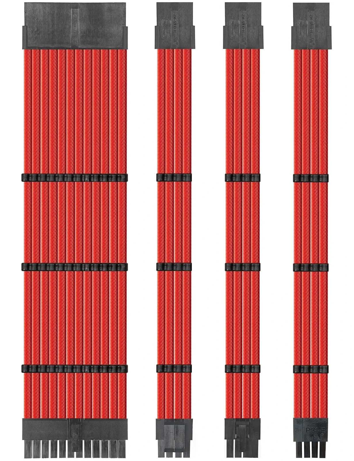 PSU Cable Extension kit Sleeved Custom Power Supply 18 AWG 24-PIN 4+4 6+2