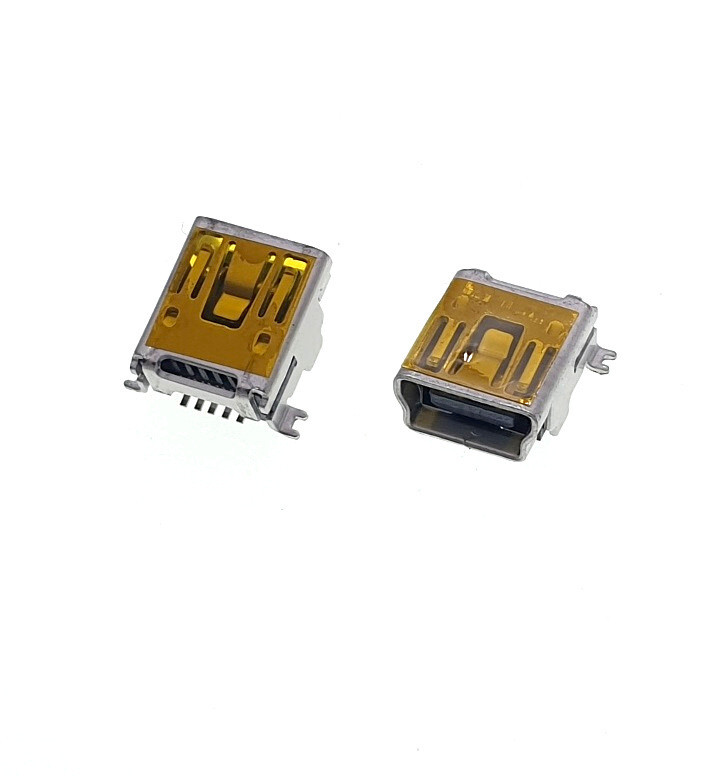 2x Mini USB Socket 5P Female Port USB Flash Drive GPS Repair Mini-B SMD Repla...