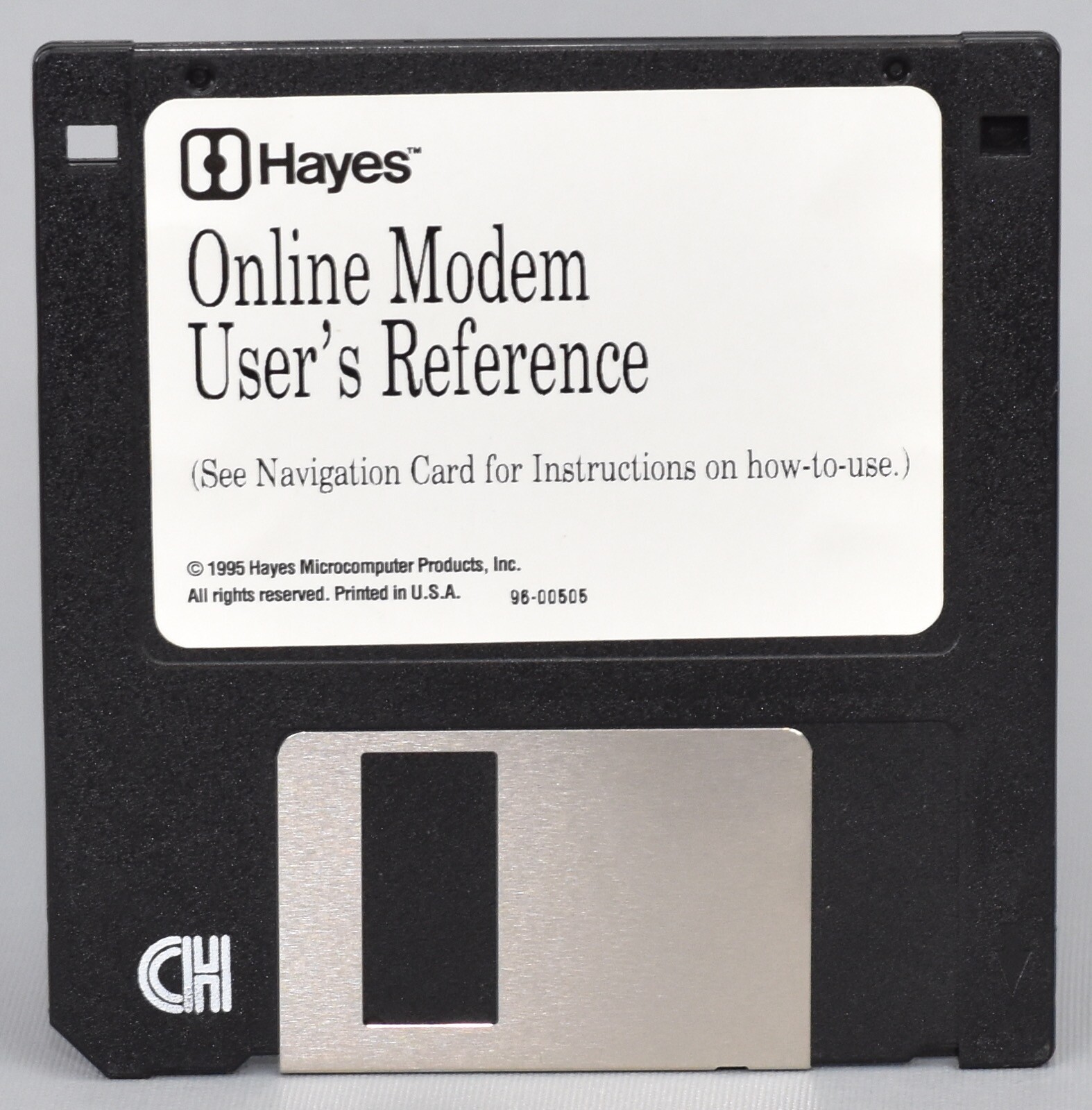 Hayes Online Modem Users Reference 1995 Floppy Disk Vintage Software F9
