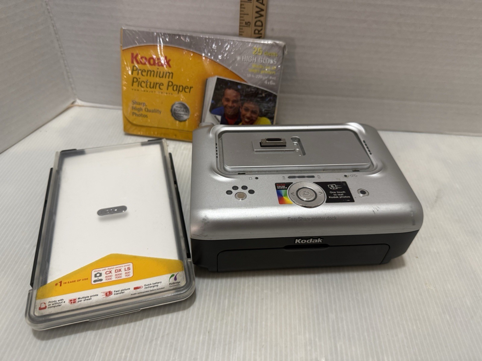 Vntg Kodak Easy Share Printer Dock Plus Bundle W/ Skid, Picture Paper