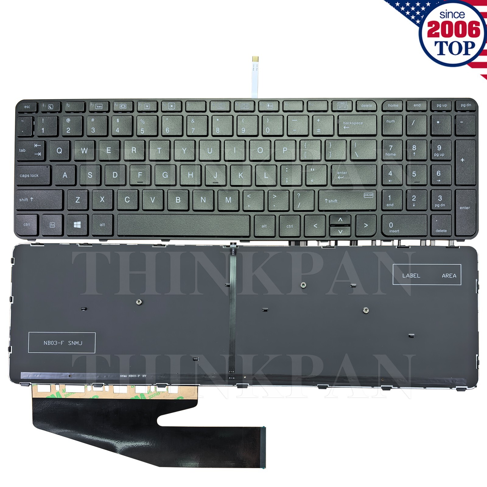 New US Keyboard Backlit for HP Probook 450 G3 450 G4 470 G3 470 G4 655 G2 G3