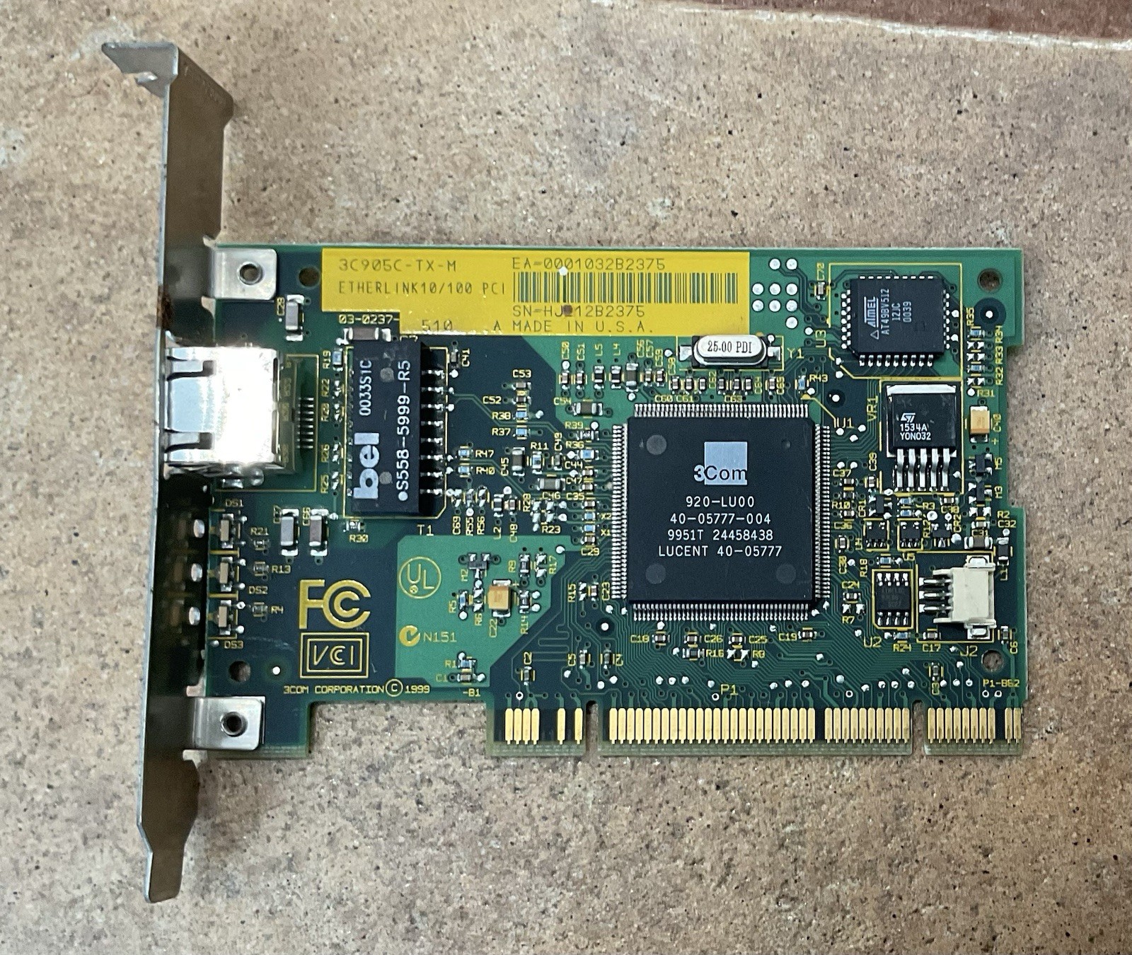 3C905C-TX-M 3Com Fast Etherlink 10/100Mbps PCI Network Interface