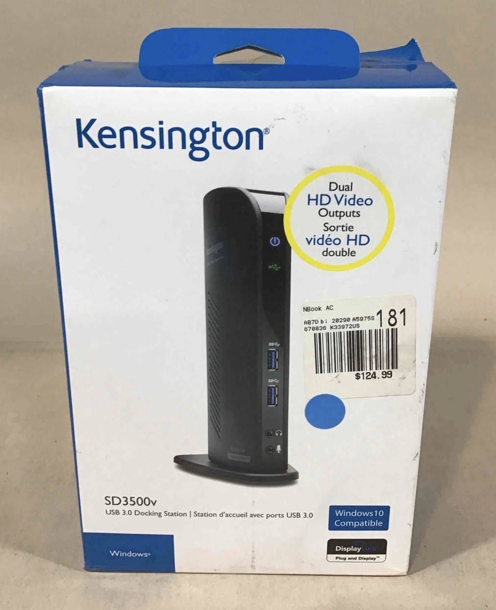 Kensington SD3500v USB 3.0 Dual Video Output Docking Station