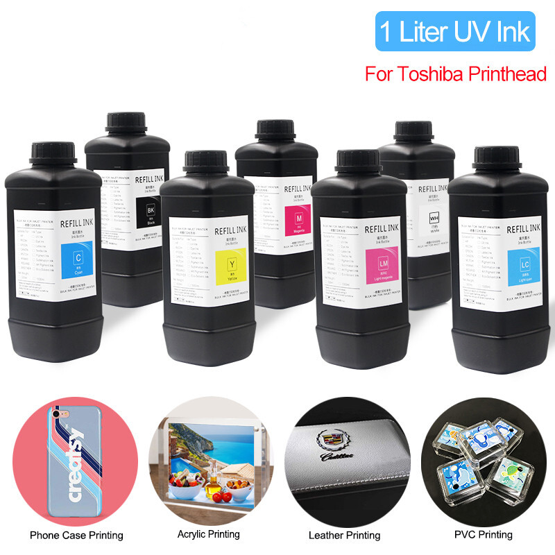 1000ML/Bottle UV Curing Ink For Toshiba Tec CE2 CE4 CF3 CF3R CF1 CF1L CF1XL CA4 