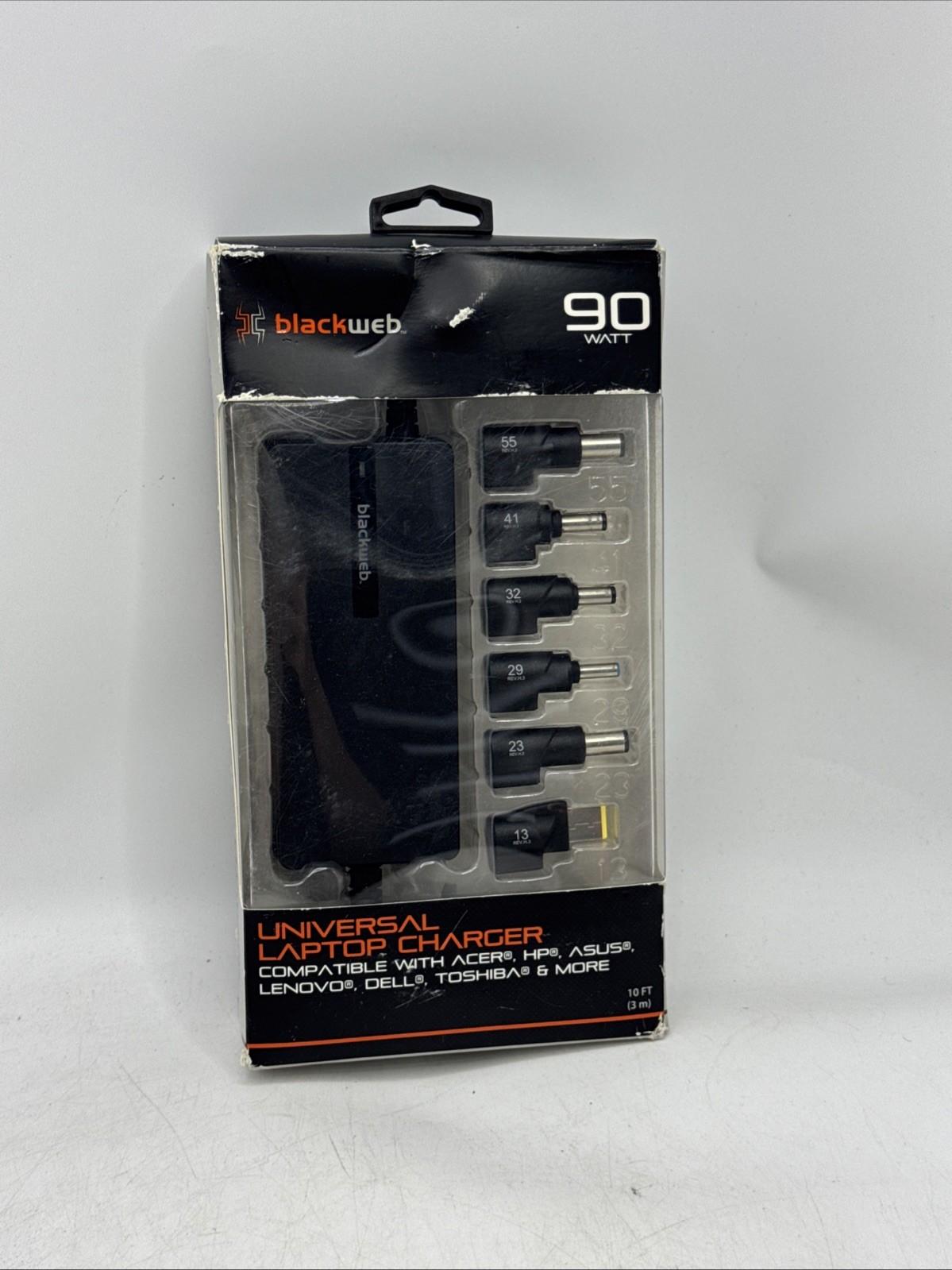 Blackweb Universal Laptop Charger 90 Watt 10’ Cable 6 Tips Brand New (109)