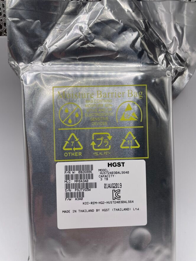 HGST 0B26886 3TB 3.5 7.2k  SAS  FOR SERVER Factory Recertified