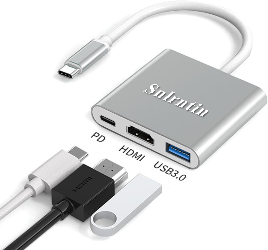 USB C to HDMI Multiport Adapter USB C Digital AV Adapter for iPhone 15 Multiport