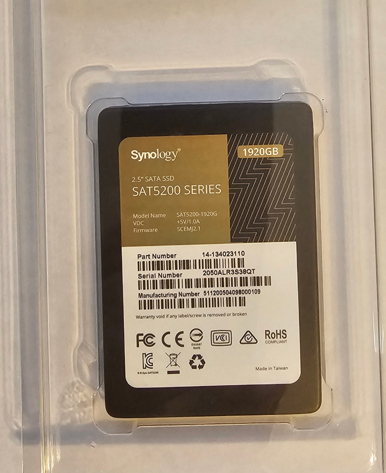 Synology SAT5200-1920G 1.9TB 2.5" SSD