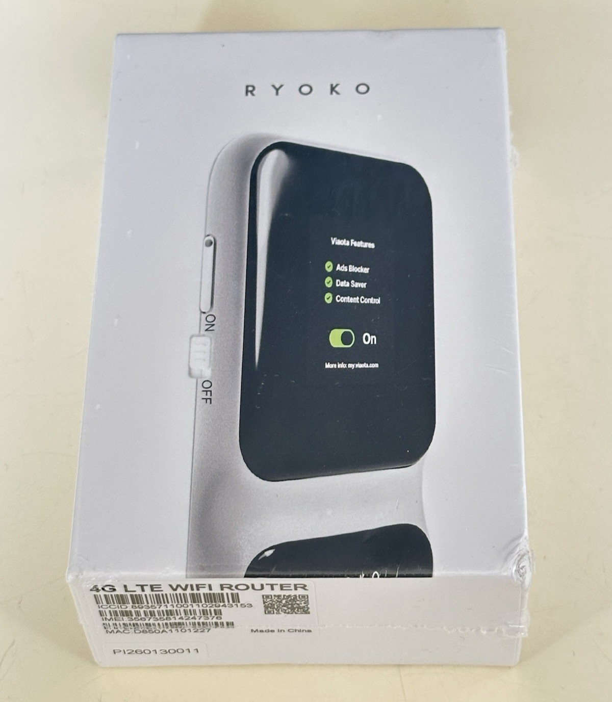 New Ryoko 4G LTE WiFi Hotspot Router Black BRAND NEW SEALED