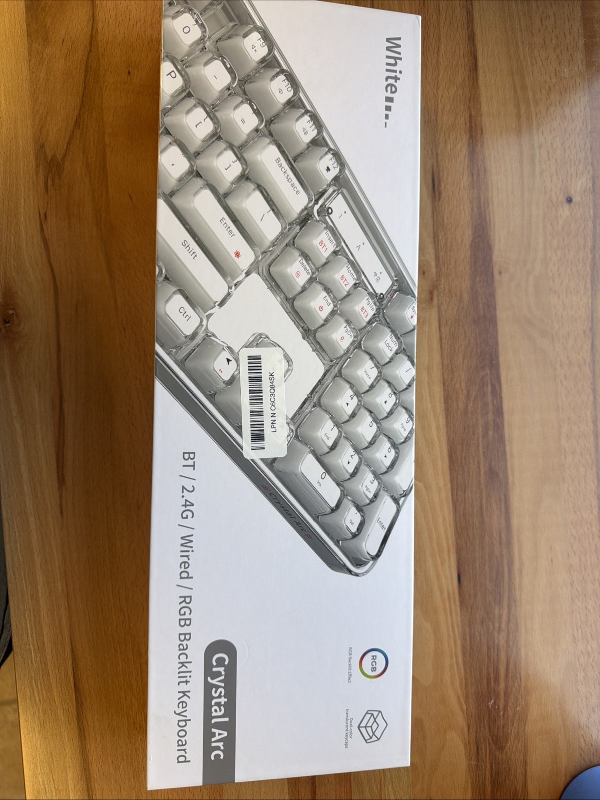 MOFII Wireless RGB Keyboard Tri-Mode Bluetooth/USB-C/2.4G Crystal Jelly Keys