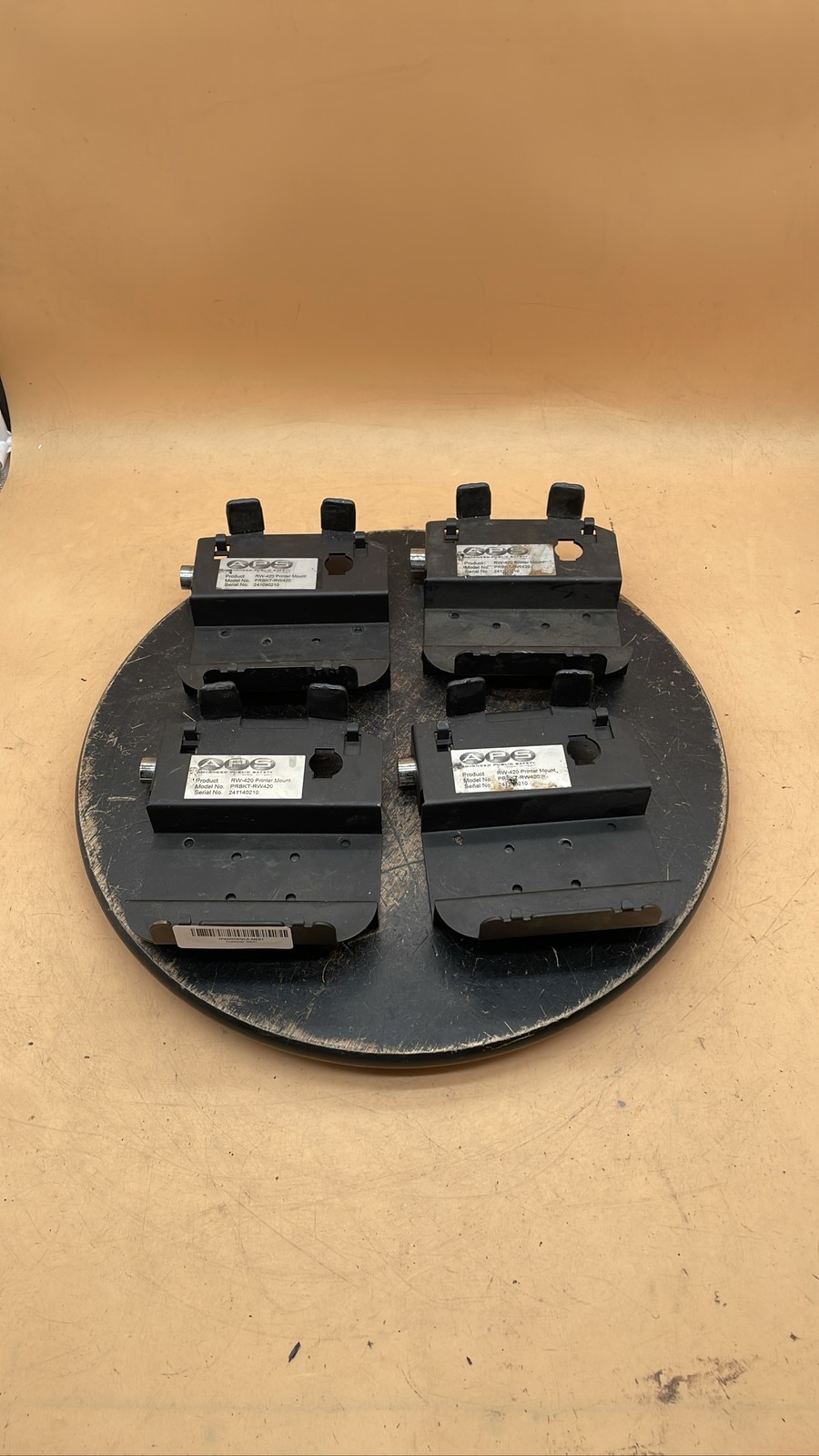 APS PRBKT-RW420 Mobile Printer Mount Bracket for Zebra Thermal Printer Lot of 4