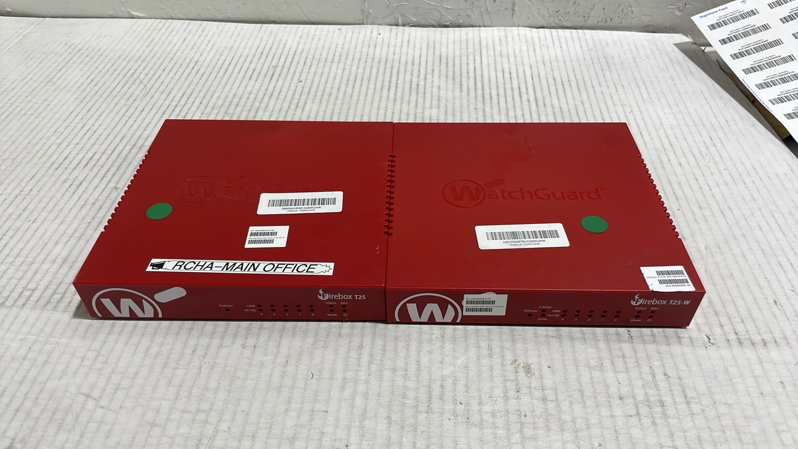 WatchGuard Firebox T25 T25-W BS2AE5 BS2AE5W Firewall Appliances Lot Of 2