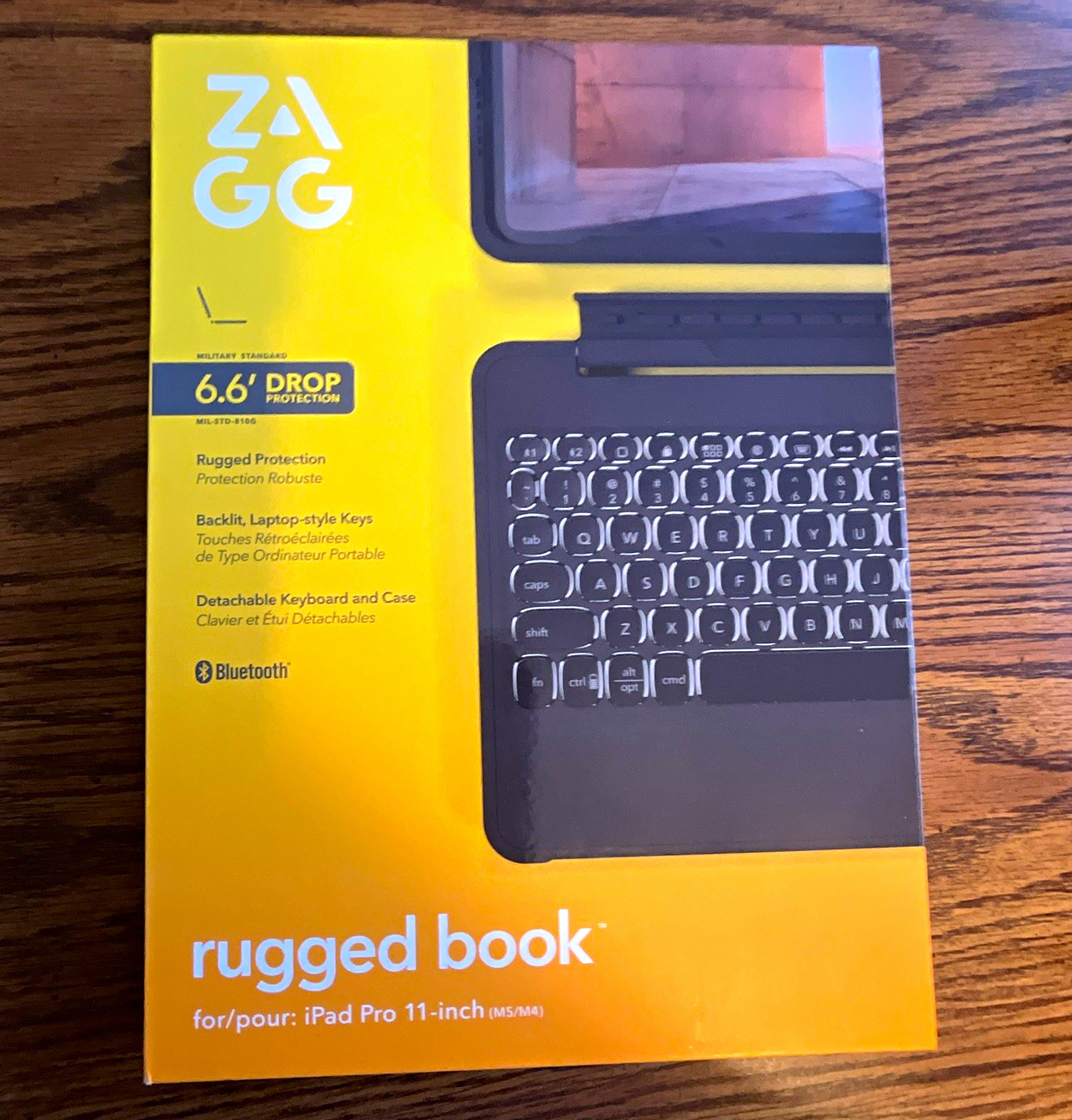 ZAGG Rugged Book Black Bluetooth Backlit Keyboard Folio Case iPad Pro 11"